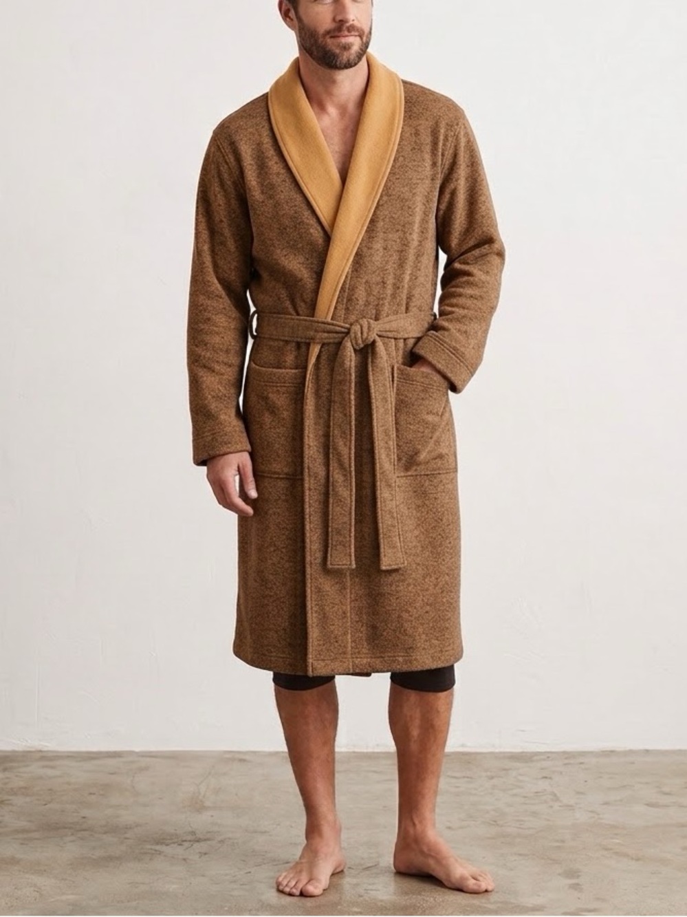 UGG Men's Robinson Robe Hardwood Heather Soft Size Medium Large